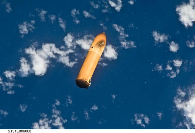 NASA image: External Tank after Separation from Discovery