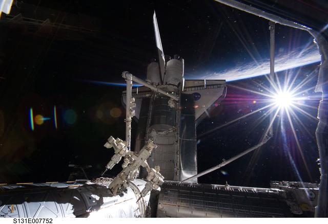 NASA image: PLB, SSRMS, and MPLM