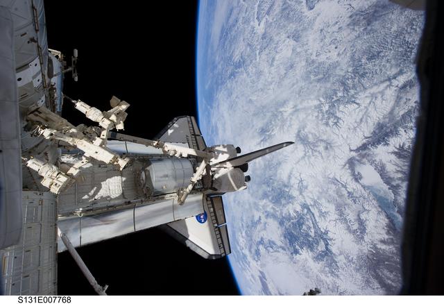 NASA image: PLB, SSRMS, and MPLM