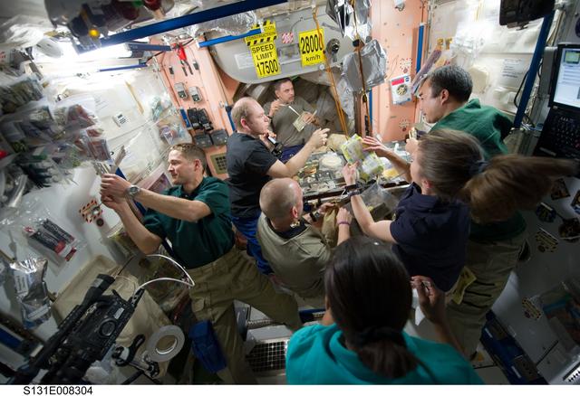 NASA image: Crew Meal in Node 1 Unity