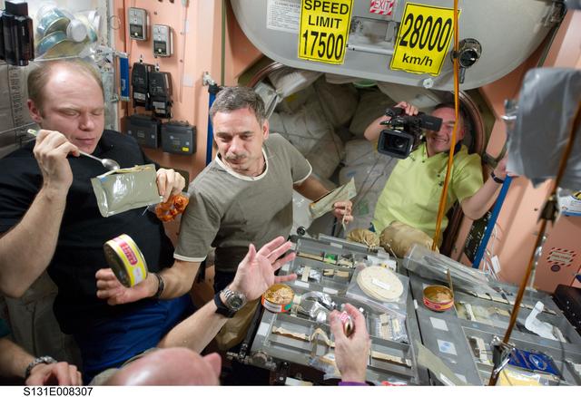 NASA image: Crew Meal in Node 1 Unity