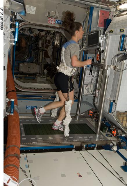 NASA image: Caldwell Dyson on COLBERT in Node 2