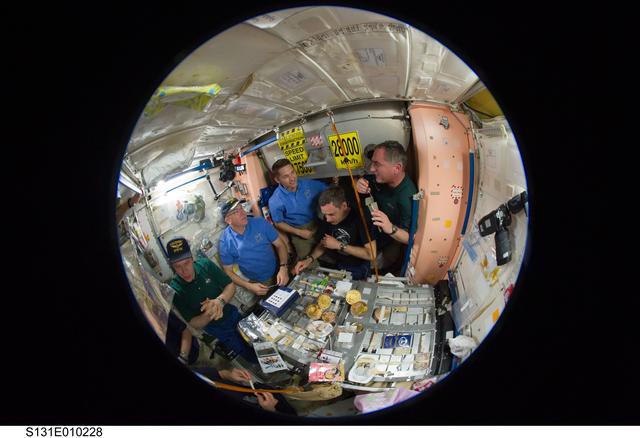 NASA image: Crew Meal in Node 1 Unity