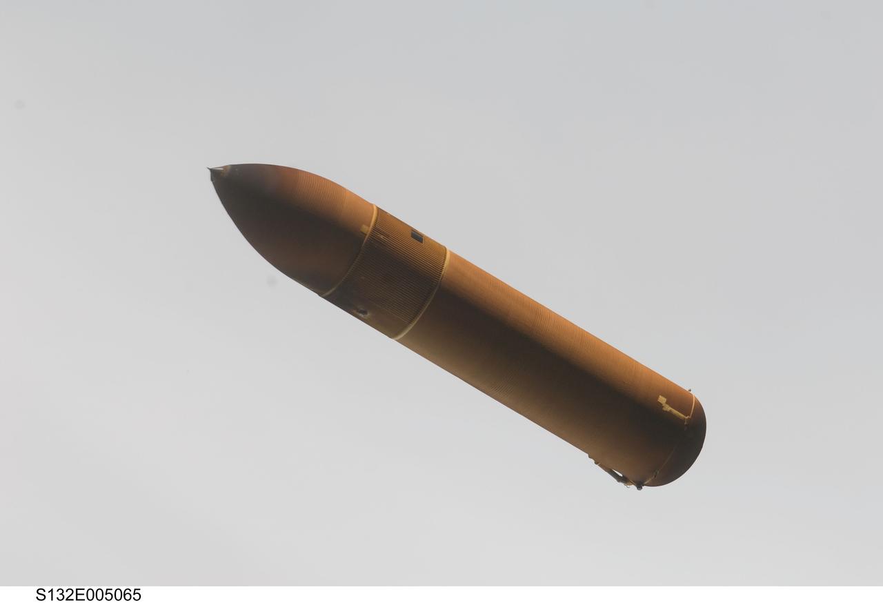 S132-E-005065 (14 May 2010) --- Just before ascending to Earth orbit, the space shuttle Atlantis dropped off its external fuel tank and one of the six STS-132 crew members onboard photographed a series of still images. Liftoff was at 2:20 p.m. (EDT) on May 14, 2010, from launch pad 39A at NASA's Kennedy Space Center. Photo credit: NASA or National Aeronautics and Space Administration