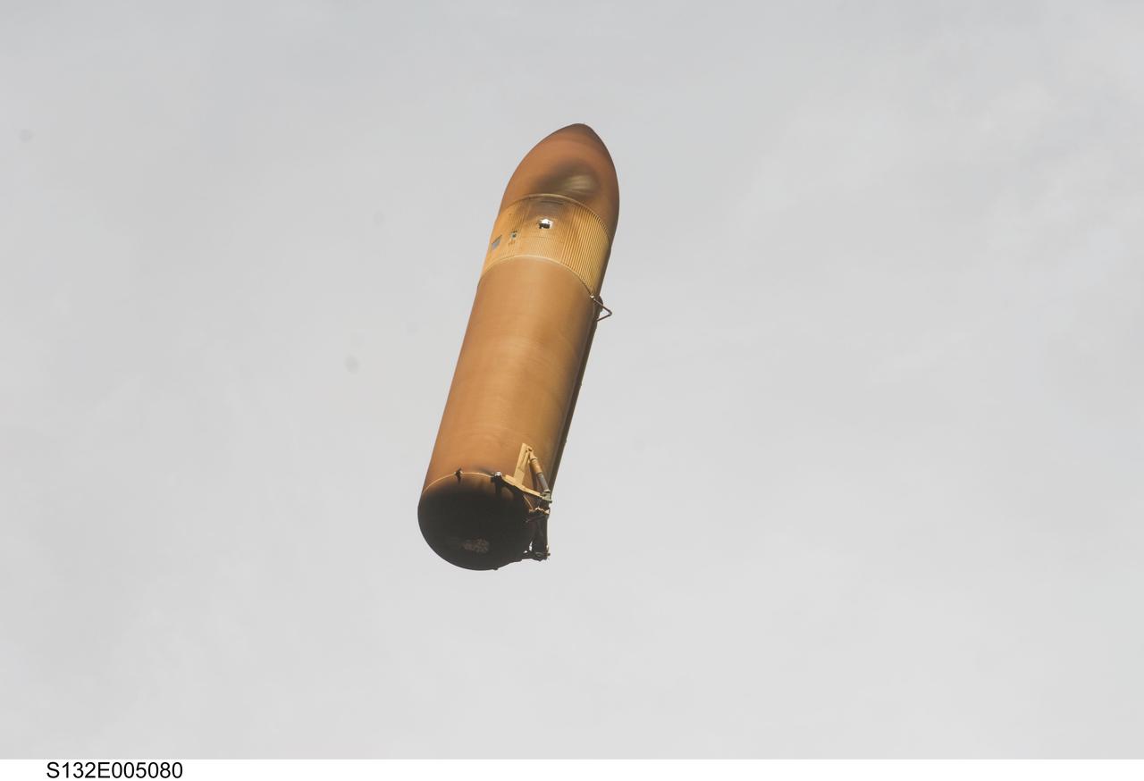 External Tank after separation from Atlantis during the STS-132 Mission
