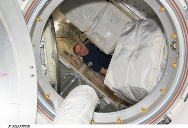 NASA image: Skvorisov in the FGB during Joint Operations