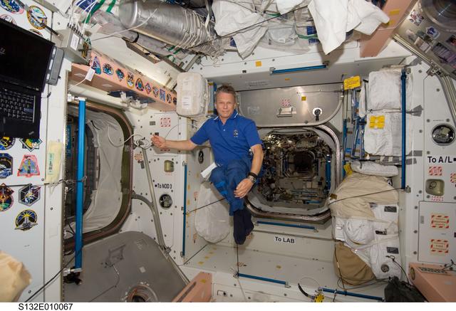 NASA image: Sellers floats in the Node 1 during Joint Operations