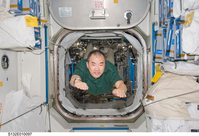 NASA image: Sellers floats into the Node 1 during Joint Operations