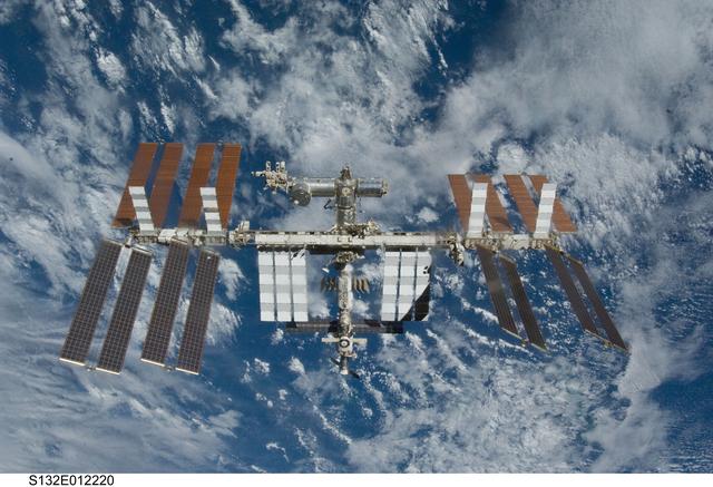 NASA image: Flyaround view of ISS after undocking