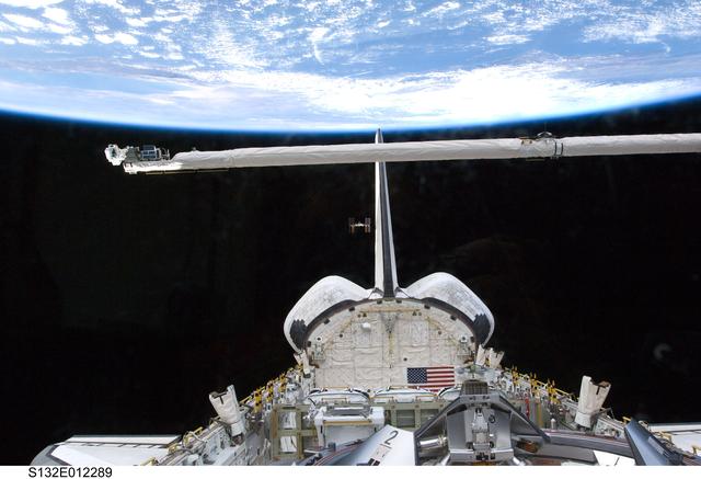 NASA image: Payload Bay and OBSS on STS-132 Space Shuttle Atlantis