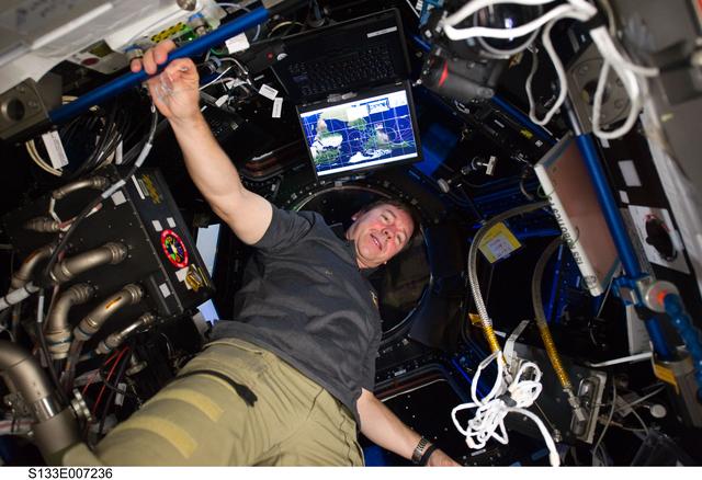 NASA image: Barratt in Cupola