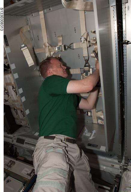 NASA image: Boe works in Permanent Multipurpose Module (PMM)