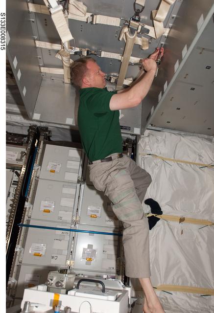 NASA image: Boe works in Permanent Multipurpose Module (PMM)