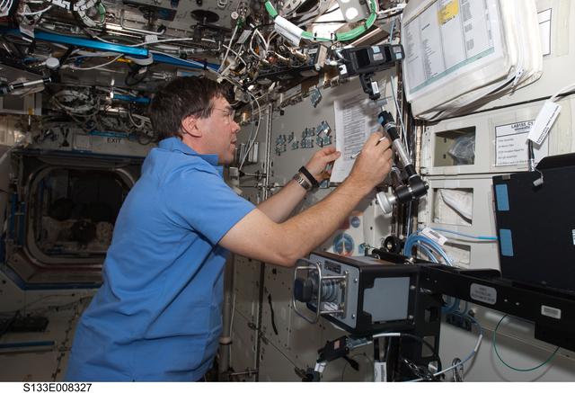 NASA image: Barratt in U.S. Laboratory