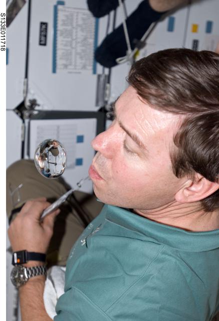 NASA image: Barratt on middeck