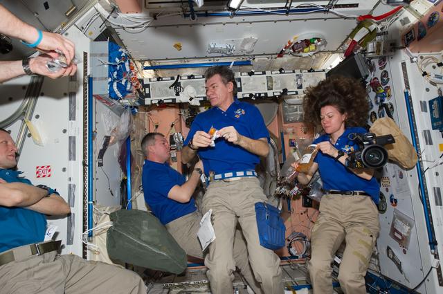 NASA image: View of Expedition 27 Crew Members in the Node 1