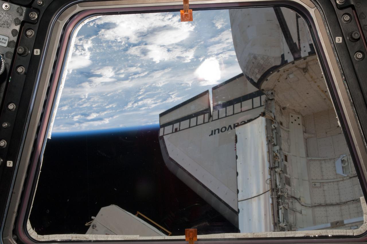 View of Shuttle Endeavour taken from Cupola
