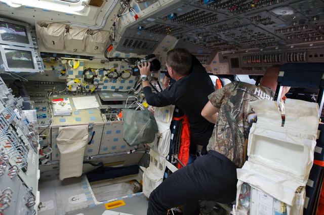 NASA image: Ferguson and Hurley on Flight Deck