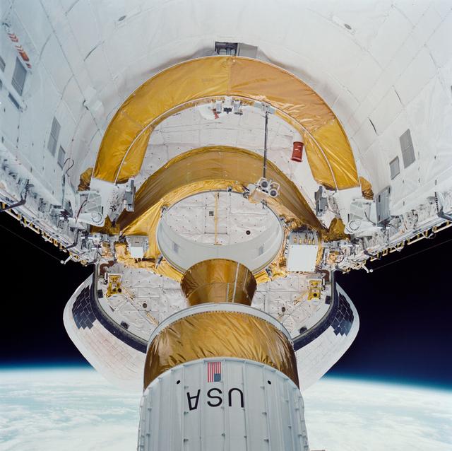 NASA image: STS-26 Discovery, Orbiter Vehicle (OV) 103, IUS / TDRS-C deployment