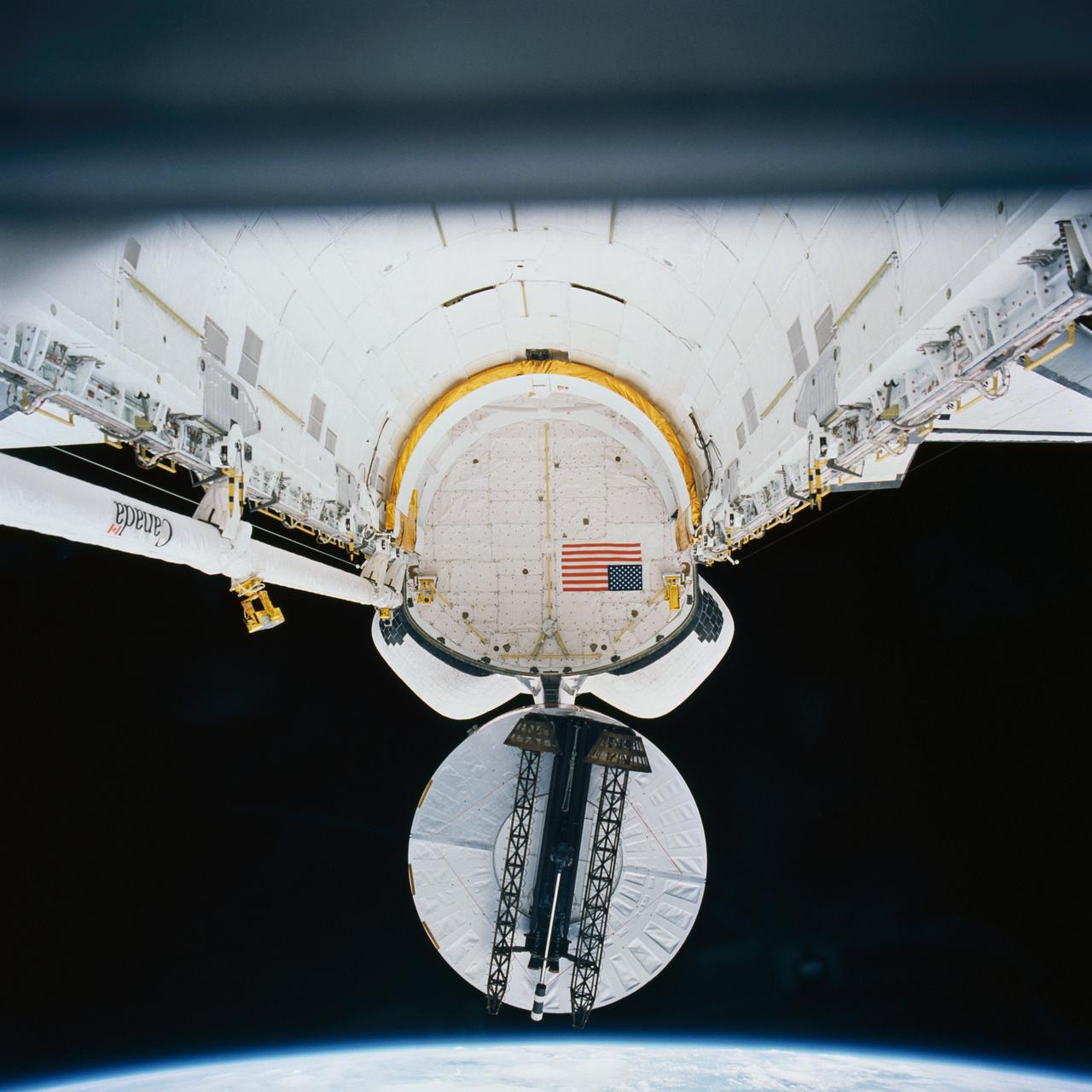 STS032-87-030 (10 Jan 1990) --- The Syncom IV-5 communications satellite leaves the cargo bay of Columbia, as crewmembers aboard the record-setting Space Shuttle successfully complete the first of two major tasks for STS-32.  Two days later, the five astronauts successfully captured the Long Duration Exposure Facility (LDEF).  The Syncom satellite, also called Leasat, is to be leased to the U.S. Navy by Hughes Aircraft Co.  The crew went on to spend 11 days aboard Columbia before a successful landing at Edwards Air Force Base.