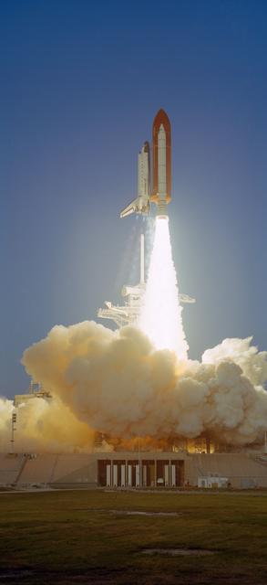 NASA image: STS-41 Discovery, OV-103, lifts off from KSC Launch Complex (LC) Pad 39