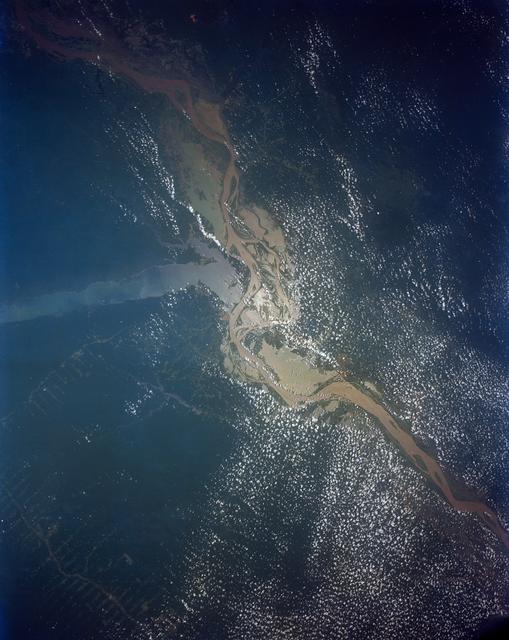 NASA image: Confluence of the Amazon and Topajos Rivers, Brazil, South America