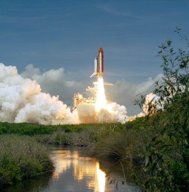 NASA image: STS-43 Atlantis, OV-104, lifts off from KSC Launch Complex (LC) Pad 39A