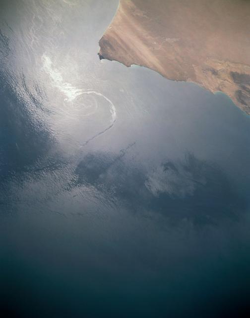 NASA image: Oil Slick, Arabian Sea, Oman