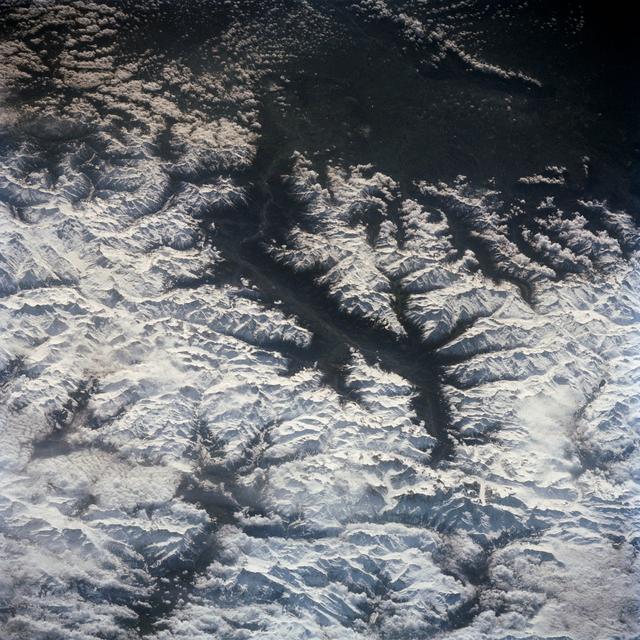 NASA image: French Alps, Mont Blanc, French/Italian Border