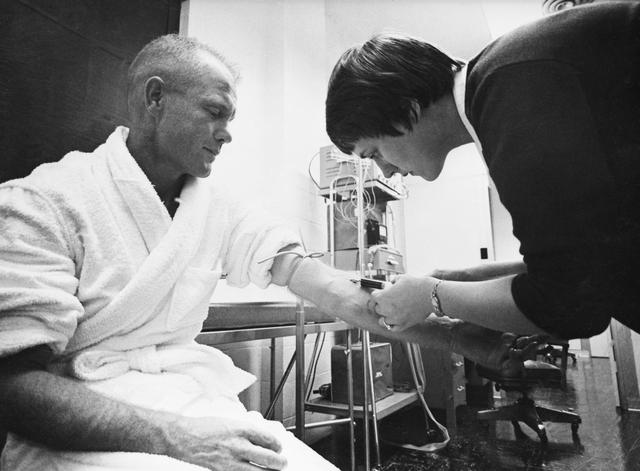 NASA image: Astronaut John Glenn - Blood Draw - Training - Cape