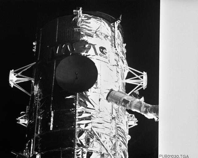 NASA image: Hubble Space Telescope photographed by Electronic Still Camera