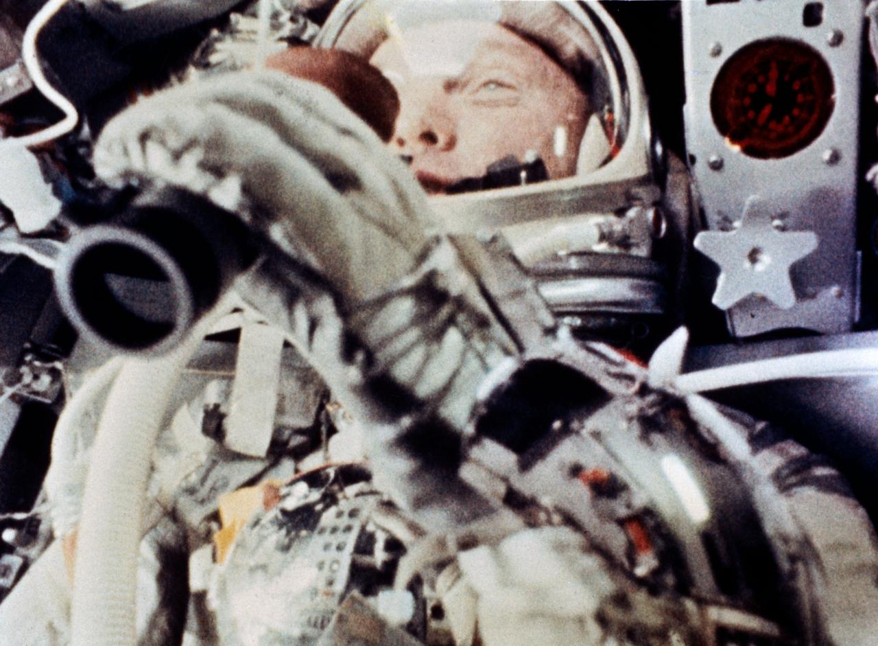 S62-00304 (20 Feb. 1962) --- Astronaut John H. Glenn Jr. is pictured aboard the Mercury-Atlas (MA-6) Friendship 7 capsule during the U.S.'s initial orbital flight. Photo credit: NASA