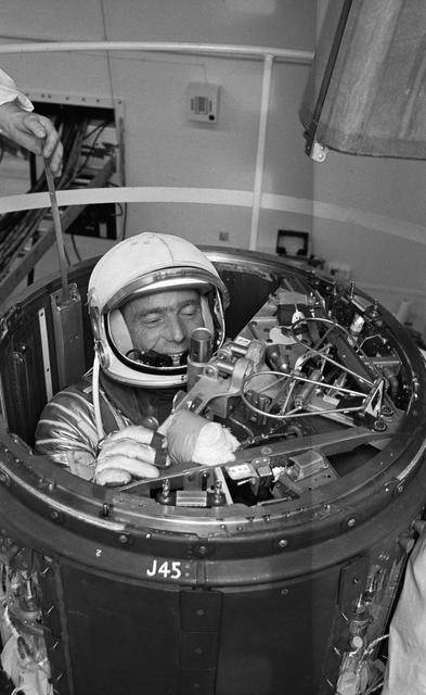 NASA image: ASTRONAUT CARPENTER, M. SCOTT - EGRESS PRACTICE - MERCURY-ATLAS (MA)-7 FLIGHT - CAPE