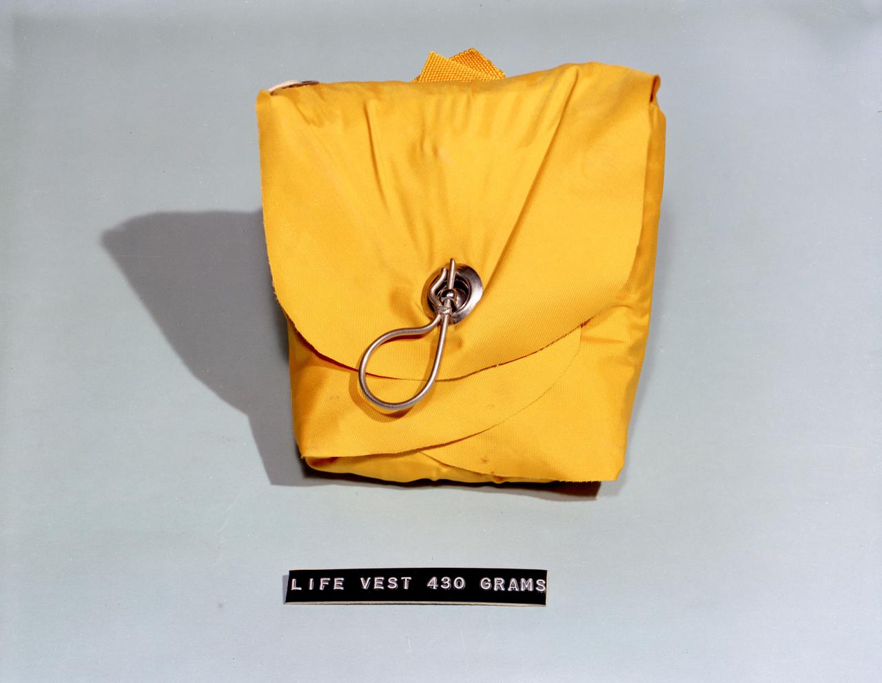 S62-06768 (1962) --- A life vest, survival equipment for the Mercury astronauts. Photo credit: NASA