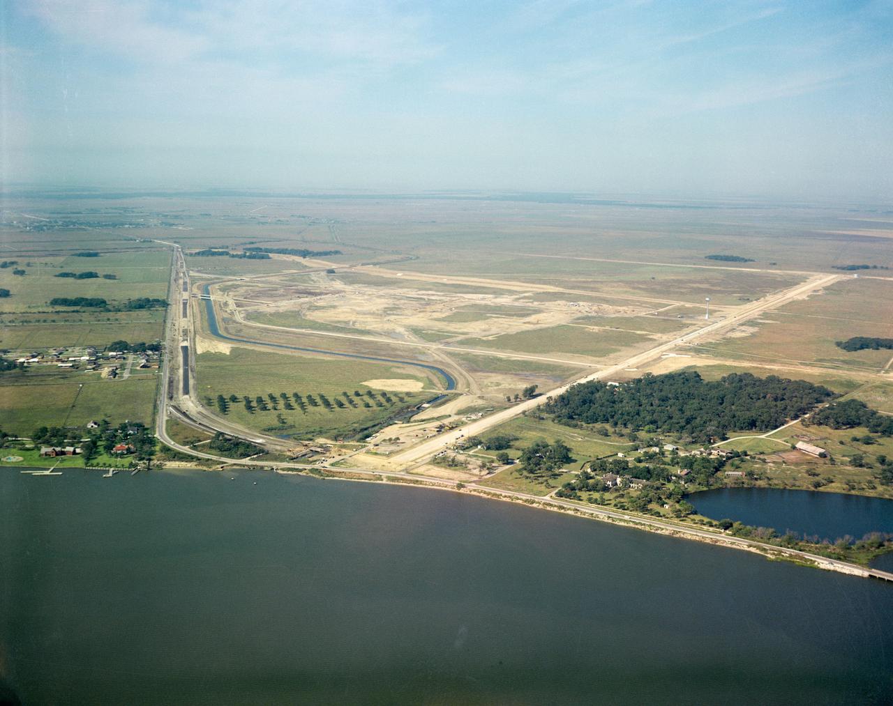 S62-08046 (1961) --- Aerial view of the future site of the Manned Spacecraft Center, Houston, Texas. NOTE: The Manned Spacecraft Center was named Lyndon B. Johnson Space Center in memory of the late President following his death.