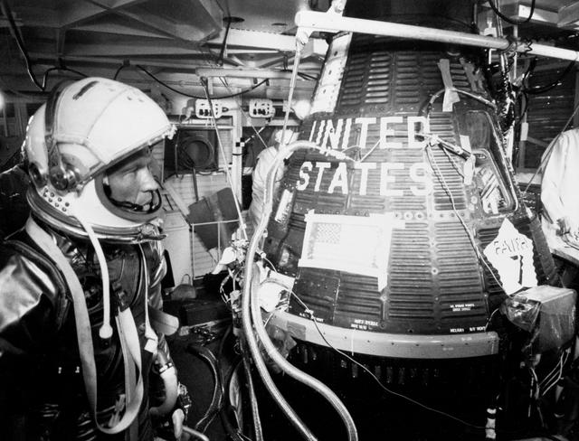 NASA image: ASTRONAUT COOPER - MERCURY-ATLAS (MA)-9 PRELAUNCH - PREFLIGHT SIMULATED LAUNCH - CAPE