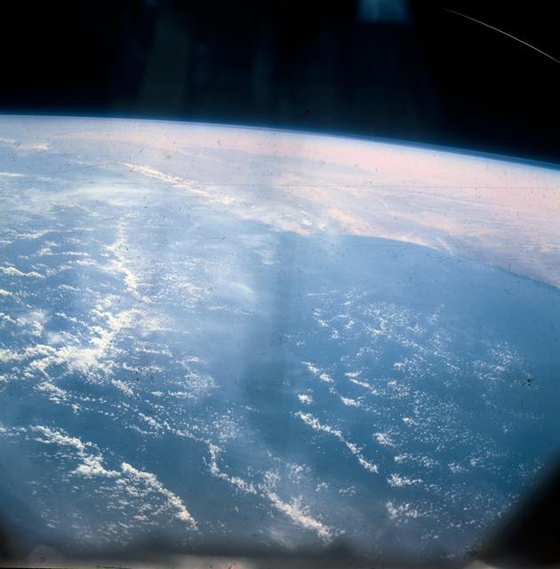 NASA image: East-looking view across Atlantic waters during MA-9 22 orbit