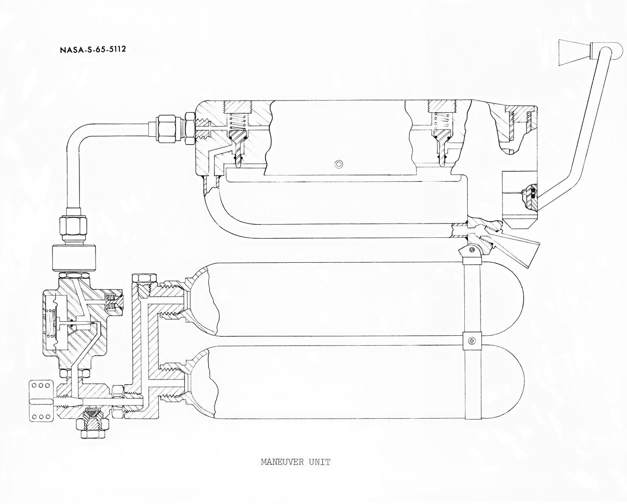 S65-05112 (30 May 1965) --- Cutaway engineering drawing showing some of the features of the zero-gravity integral propulsion unit.