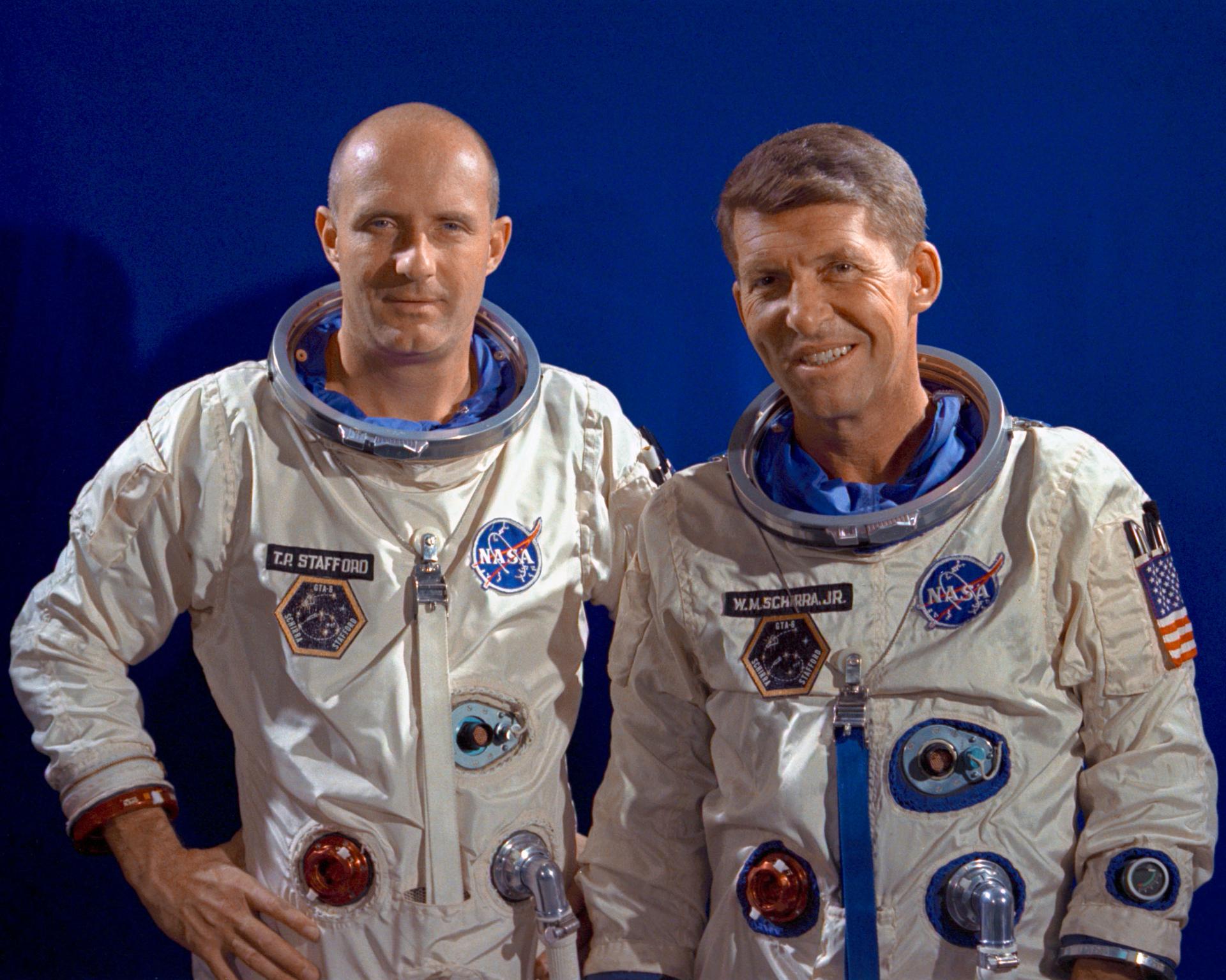 Portrait of Tom Stafford and Wally Schirra, prime crew for Gemini 6