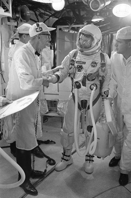 NASA image: ASTRONAUT WALTER M. SCHIRRA, JR. -  MISC. (GEMINI-TITAN [GT]-6 PRELAUNCH ACTIVITY) - CAPE