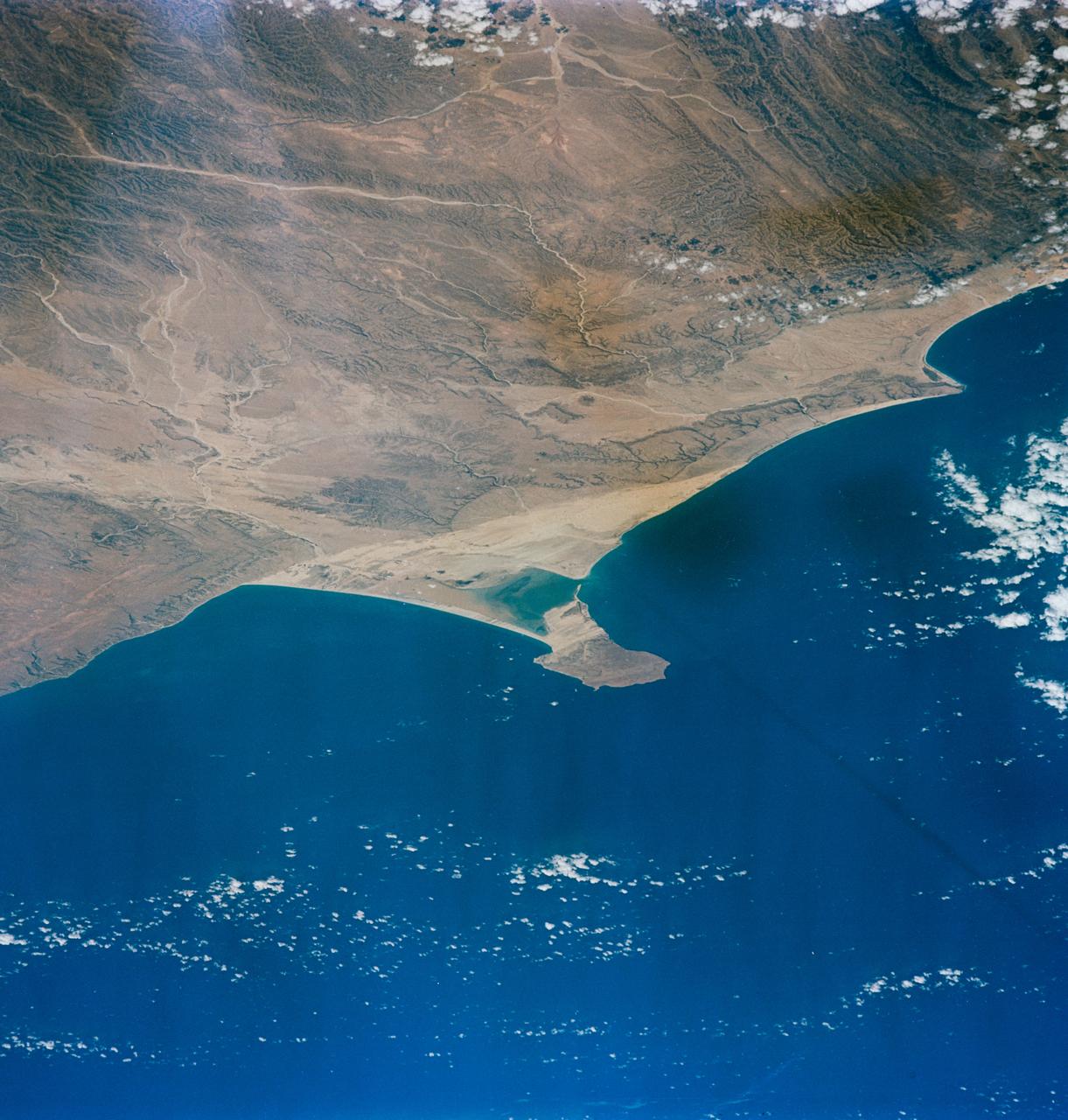S65-63130 (16 Dec. 1965) --- Ras Hafum, coast of Somali Republic, northeast Africa, as seen from the Gemini-6 spacecraft during its 13th revolution of Earth. Photo credit: NASA or National Aeronautics and Space Administration