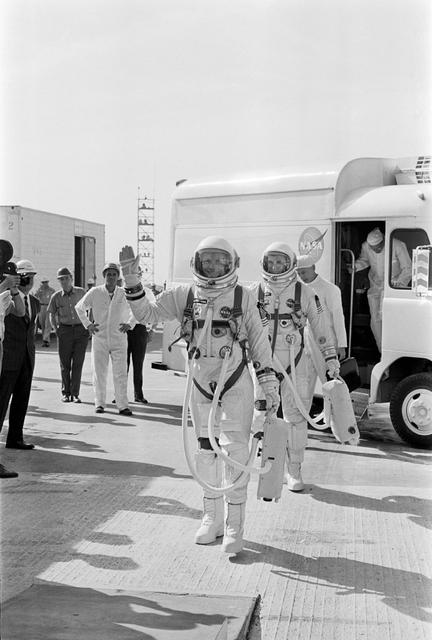 NASA image: GEMINI-TITAN-8 - PRELAUNCH - WALKUP RAMP