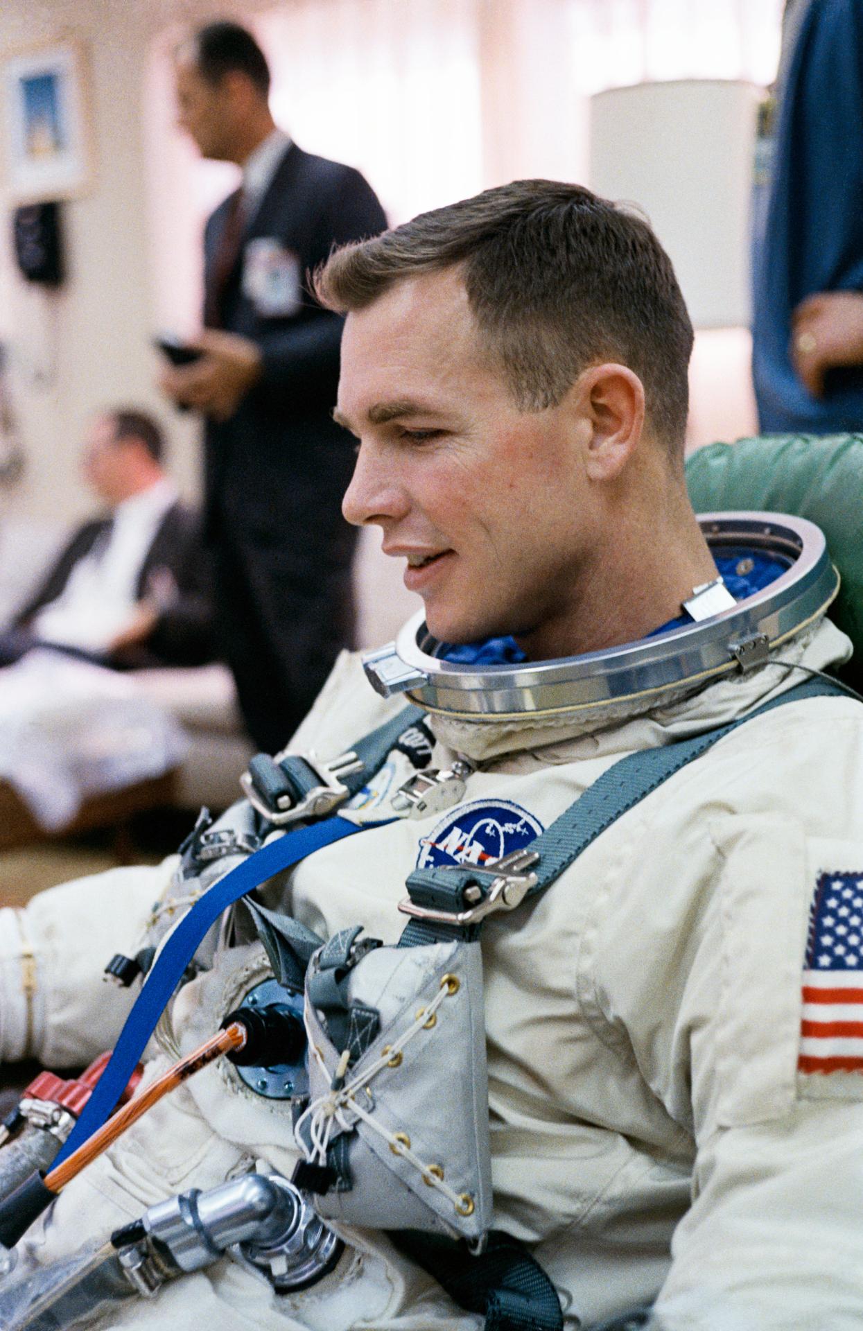 Gemini 8 astronaut David Scott prepares for launch