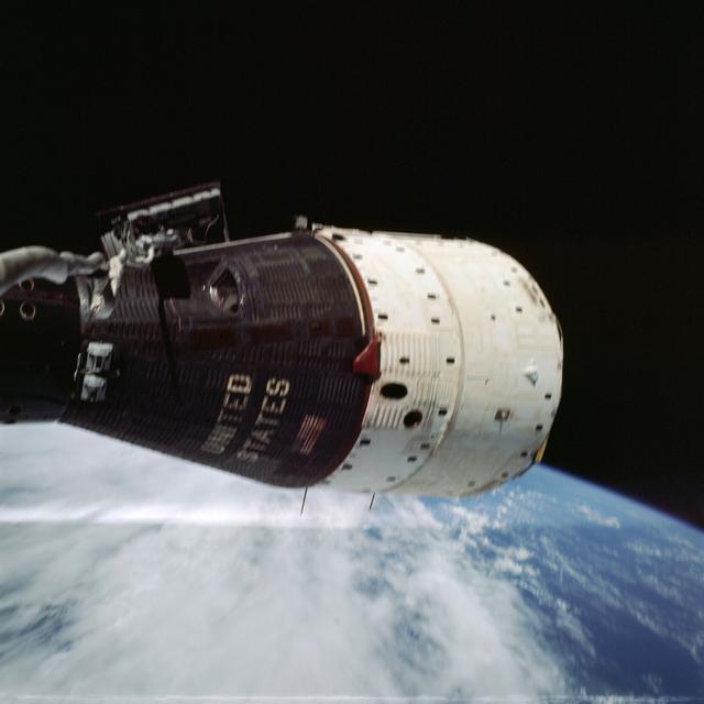 NASA image: GEMINI-9 - EARTH SKY - EVA
