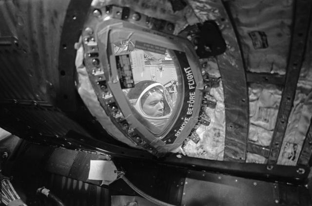 NASA image: Astronaut Michael Collins during Simultaneous Launch Demonstration