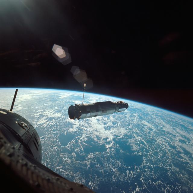 NASA image: GEMINI-TITAN (GT)-10 - EARTH SKY - RENDEZVOUS - OUTER SPACE