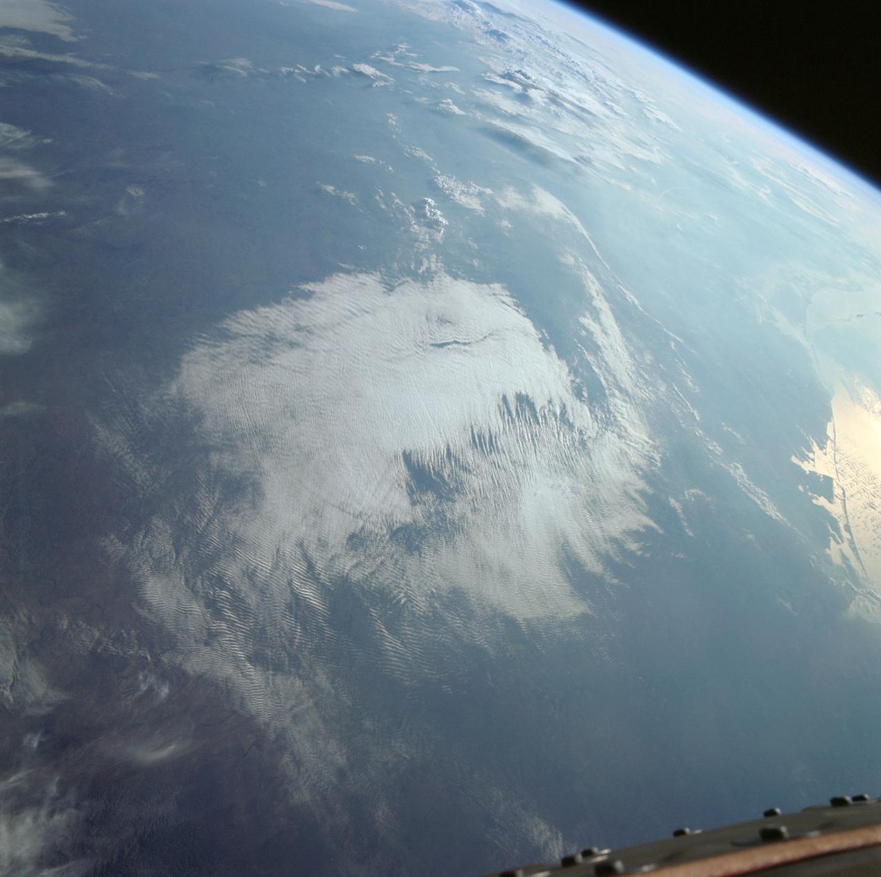 S66-54559 (14 Sept. 1966) --- Gulf Coast from Corpus Christi, Texas, to mouth of Mississippi River, as seen from the Gemini-11 spacecraft during its 29th revolution of Earth. This photo was taken near sunrise. Photo credit: NASA
