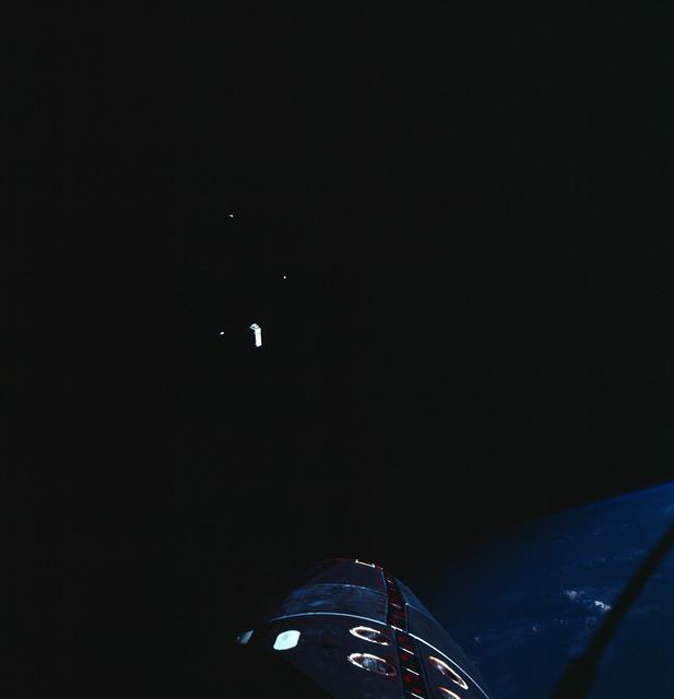 NASA image: Gemini 12 equipment jettison during rendezvous mission in space