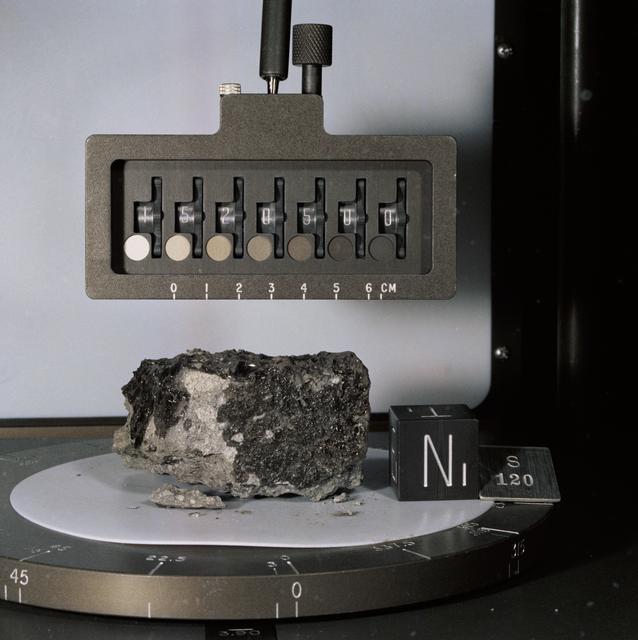 NASA image: LUNAR SAMPLE - APOLLO 15 ROCK #15205 - MSC