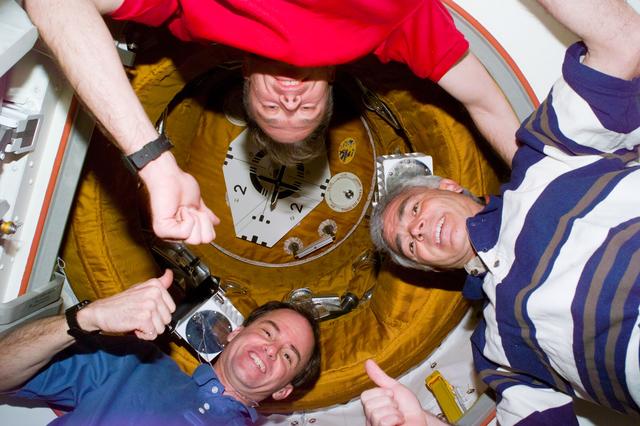 NASA image: Hatch closing between Mir and Shuttle